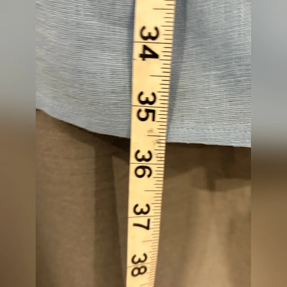 Tory Burch Blue Resort Mini Dress with Scoop Neck and Dolman Sleeves - Picture 6 of 7